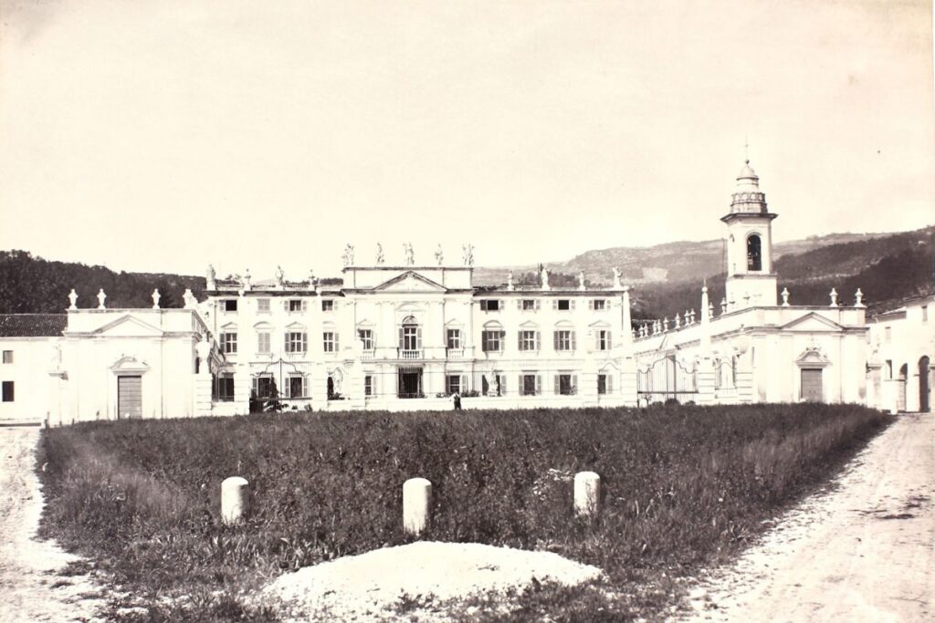 The villa in a historic photograph, Villa Mosconi Bertani