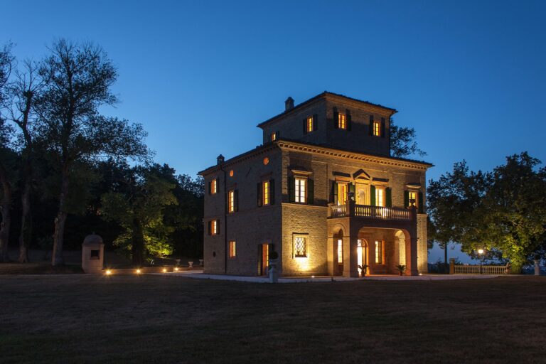 The Villa Lit at Dusk, Villa Nena