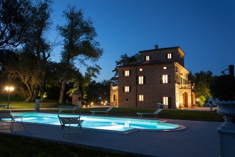 The Villa and Pool at Dusk, Villa Nena