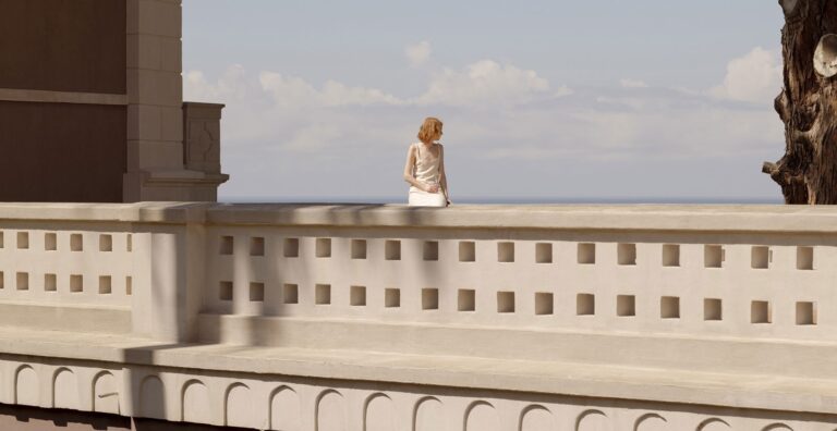 The rooftop terrace and the Tyrrhenian beyond, Villa Paola
