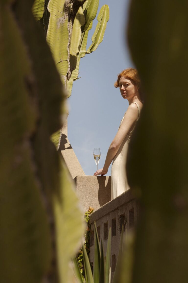 A bride on the convent steps, Villa Paola