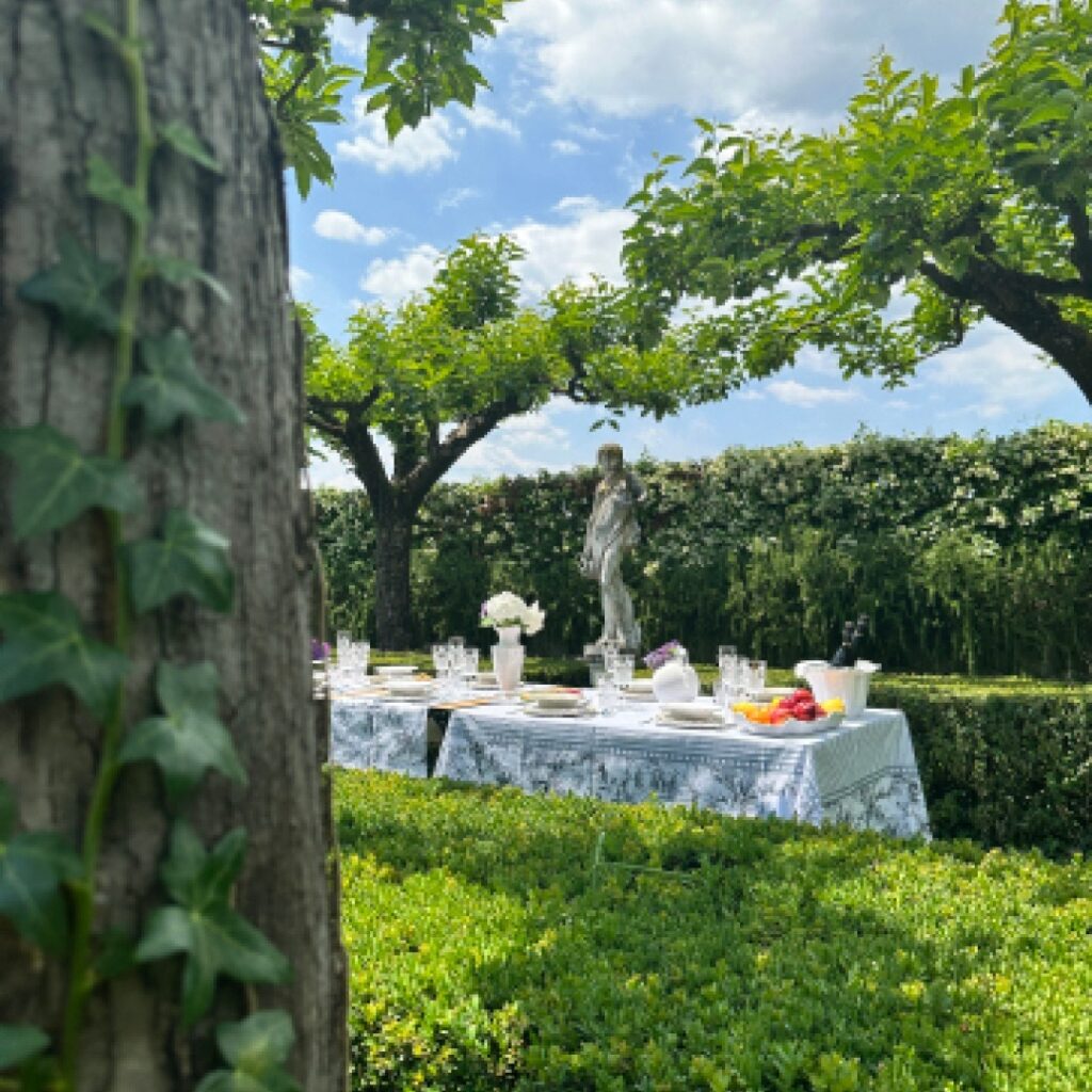 Food and wine chosen by the couple