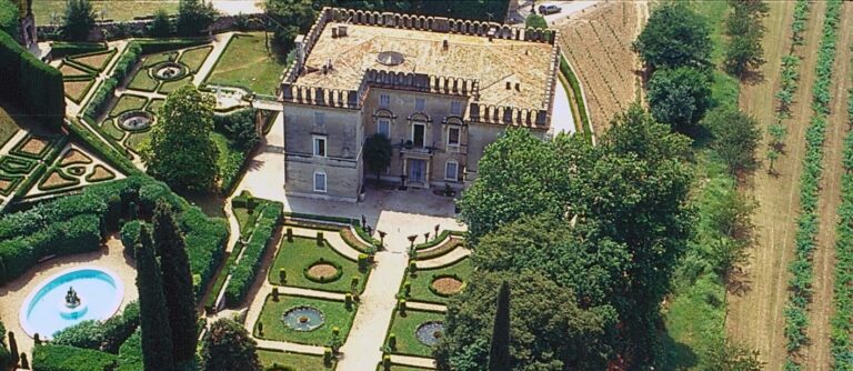 Aerial view of the villa and its garden, Villa Rizzardi