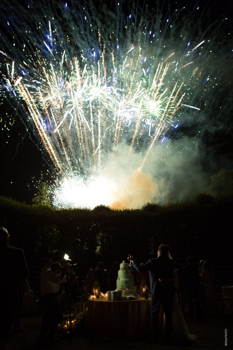 Fireworks over the garden, Villa Rizzardi