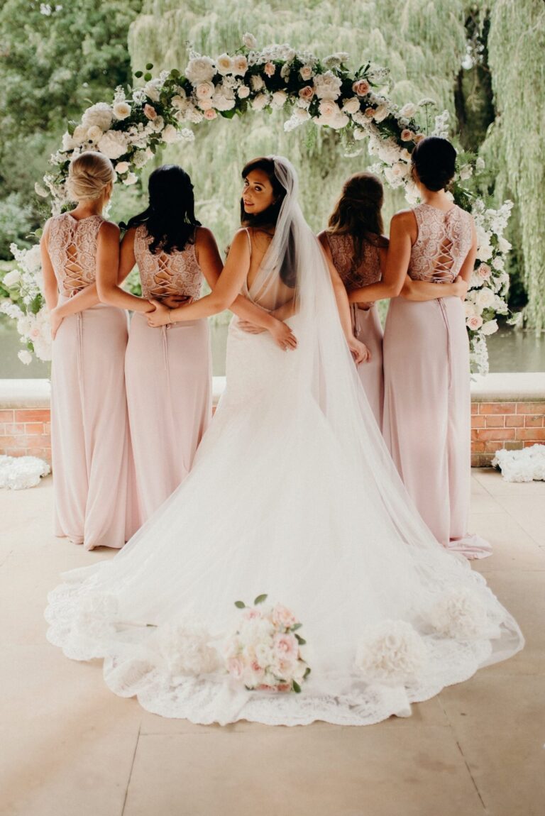 The bride and her bridesmaids, Waddesdon Manor