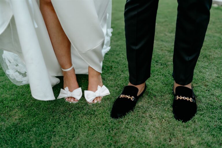 Bridal and groom shoes on the lawn, Wed In Malta