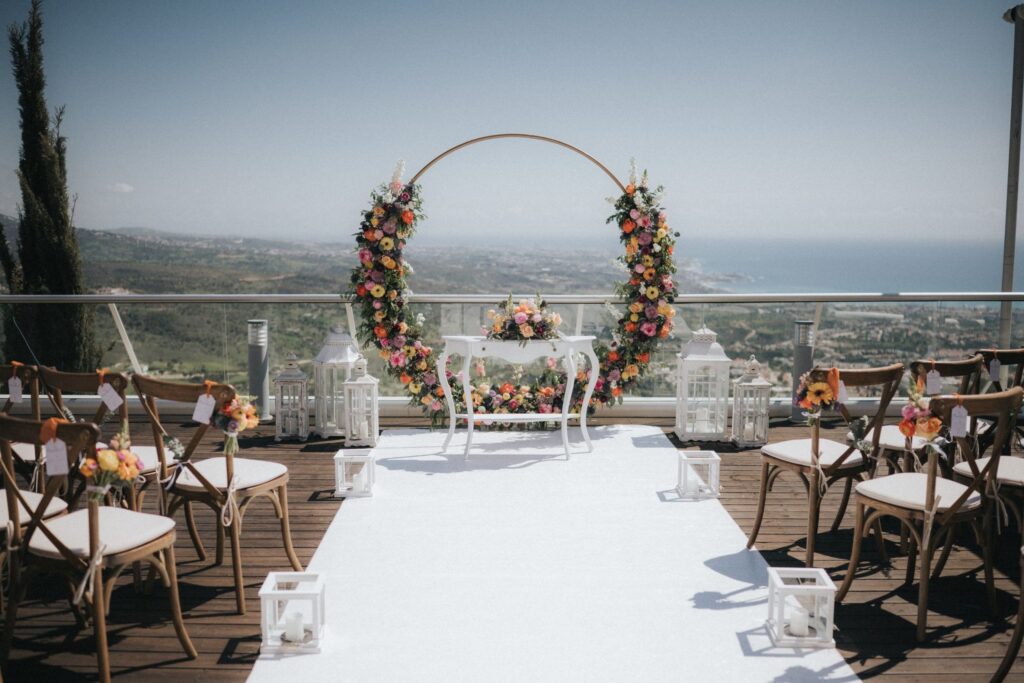Ceremony and reception in the grounds