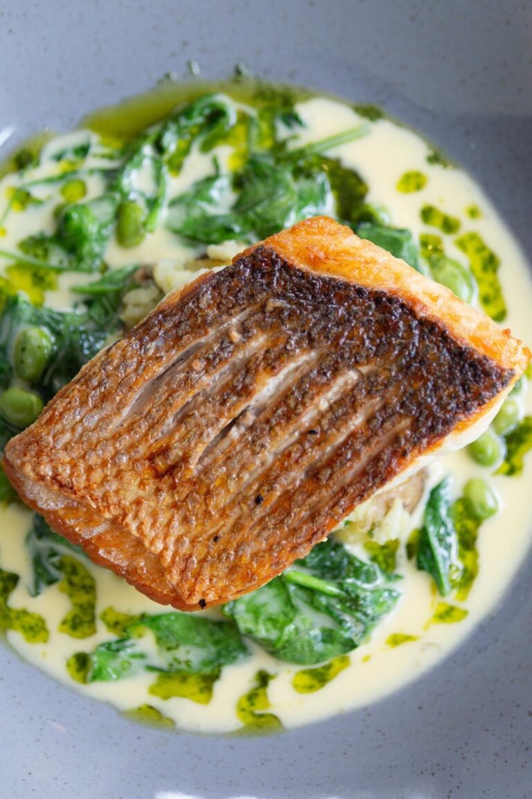Pan-fried salmon, West Lodge Park