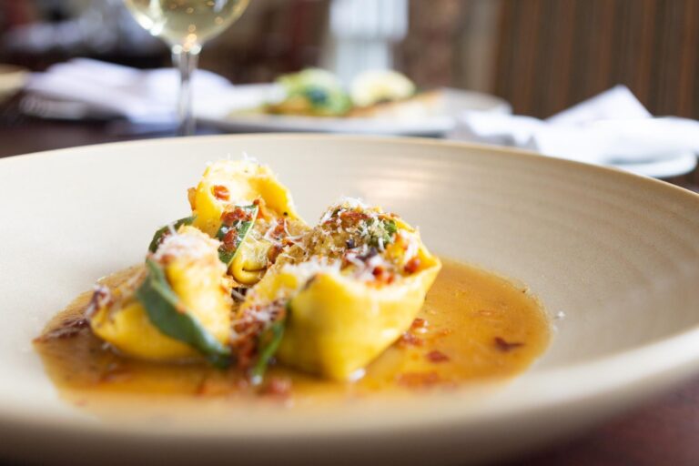 Filled pasta in broth, West Lodge Park