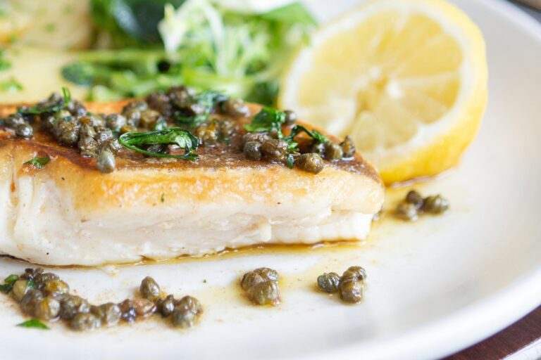 Fish with capers and lemon, West Lodge Park