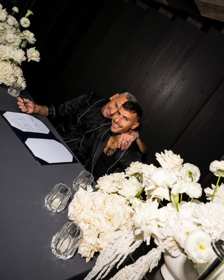 Signing the register among white roses, The Londoner, Wildabout