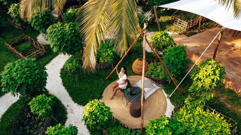 Garden hammock nest among the botanical gardens, Ycona Luxury Resort